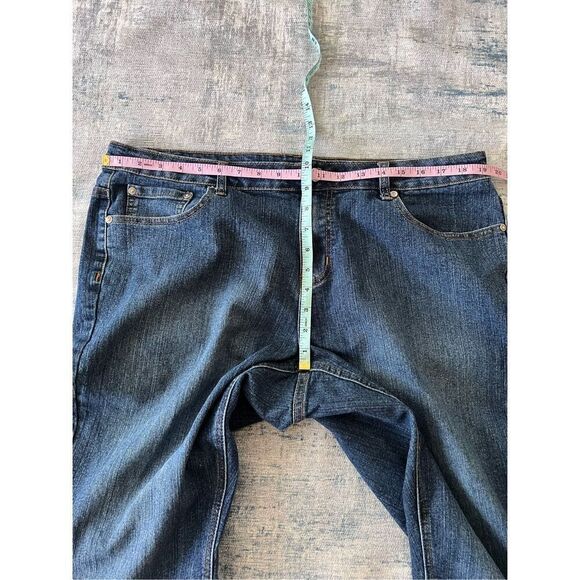 Baccini Cuffed Cropped Jeans w Embroidered Studded Pockets Size 18 - Picture 5 of 6